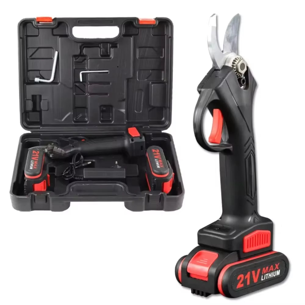 PowerPrune 21V Cordless Electric Pruner – Effortless Tree & Bonsai Branch Cutting Tool