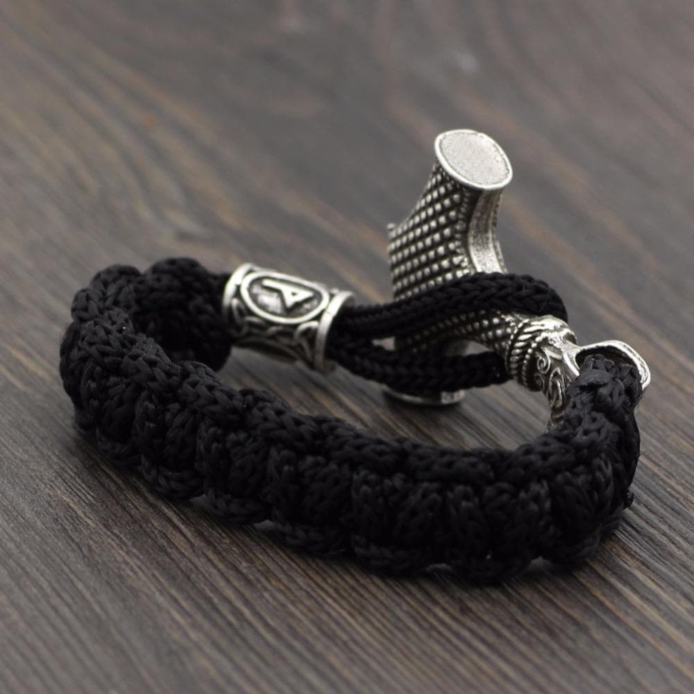 Vikings Mjolnir Paracord Rune Bracelet