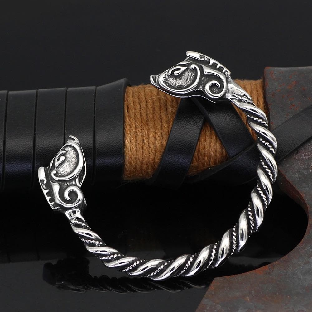 Vikings Dragons & Serpents Stainless Steel Bracelet