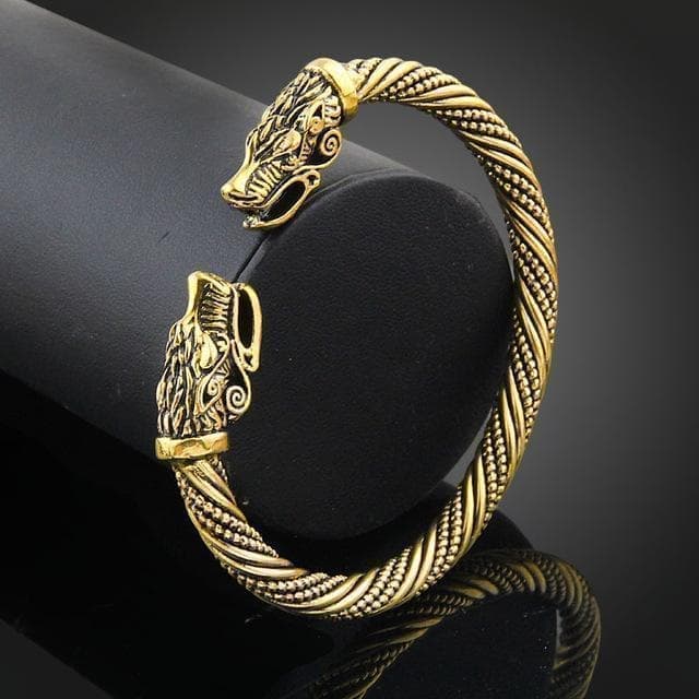 Vikings Geri & Freki Bangle Bracelet
