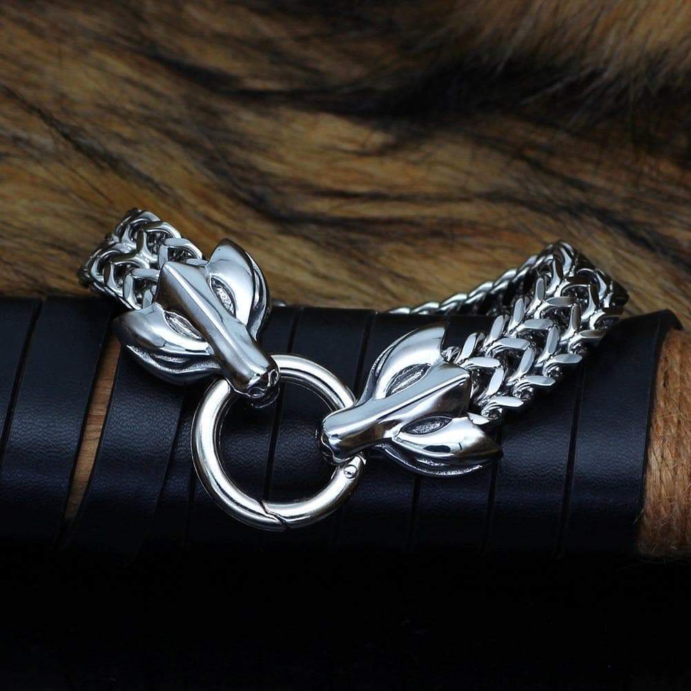 Vikings Wolf Stainless Steel Bracelet