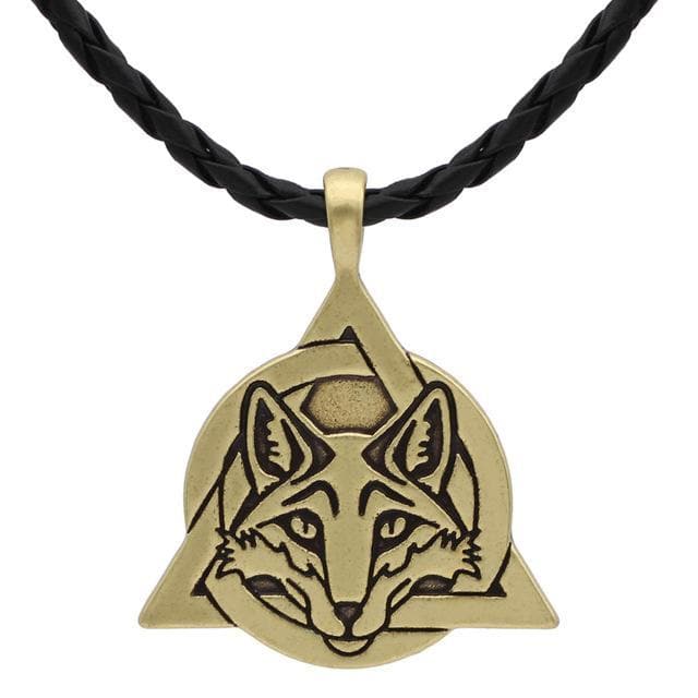 Celtic Slavic Fox Trinity Necklace