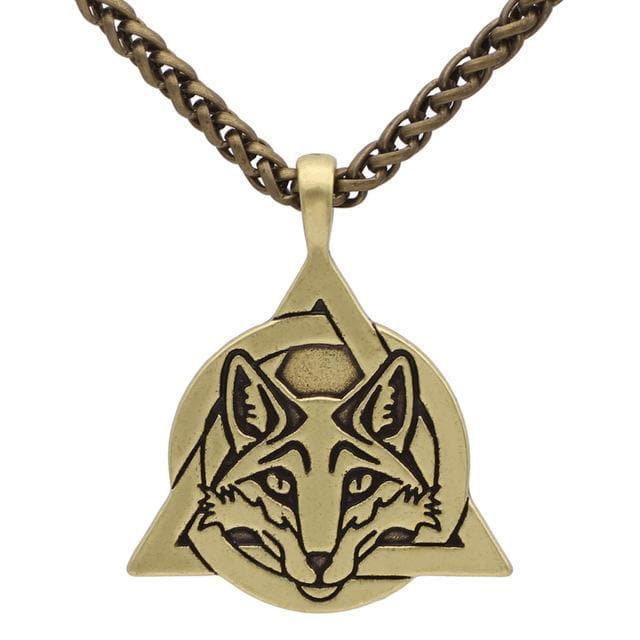 Celtic Slavic Fox Trinity Necklace