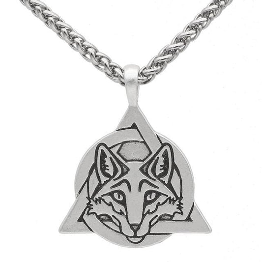 Celtic Slavic Fox Trinity Necklace