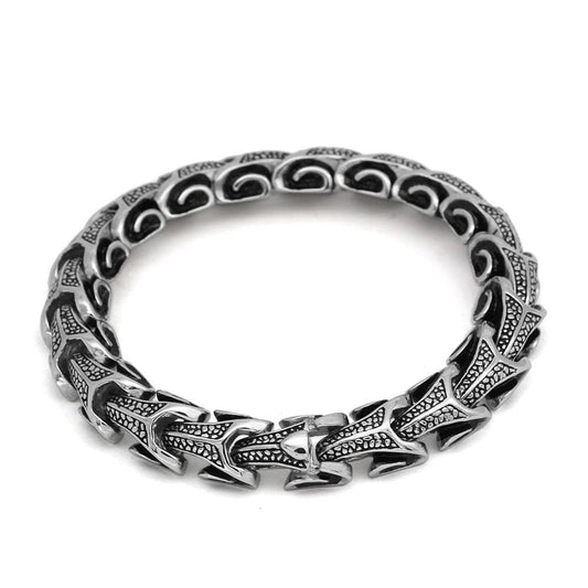 Vikings Dragons & Serpents Stainless Steel Bracelet