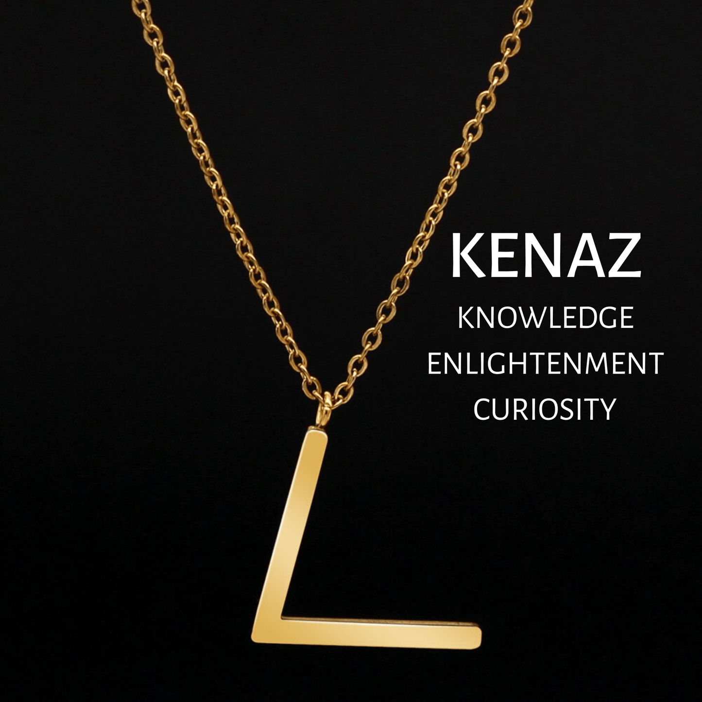 Viking Runes Tunic Stainless Steel Gold Necklaces