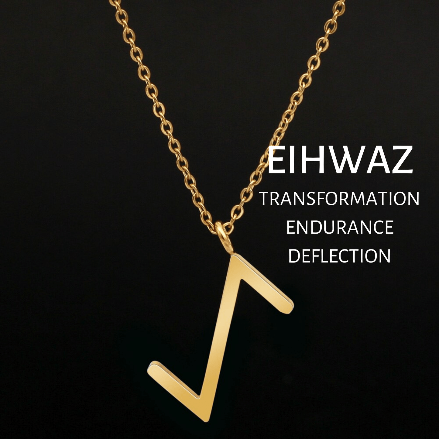 Viking Runes Tunic Stainless Steel Gold Necklaces