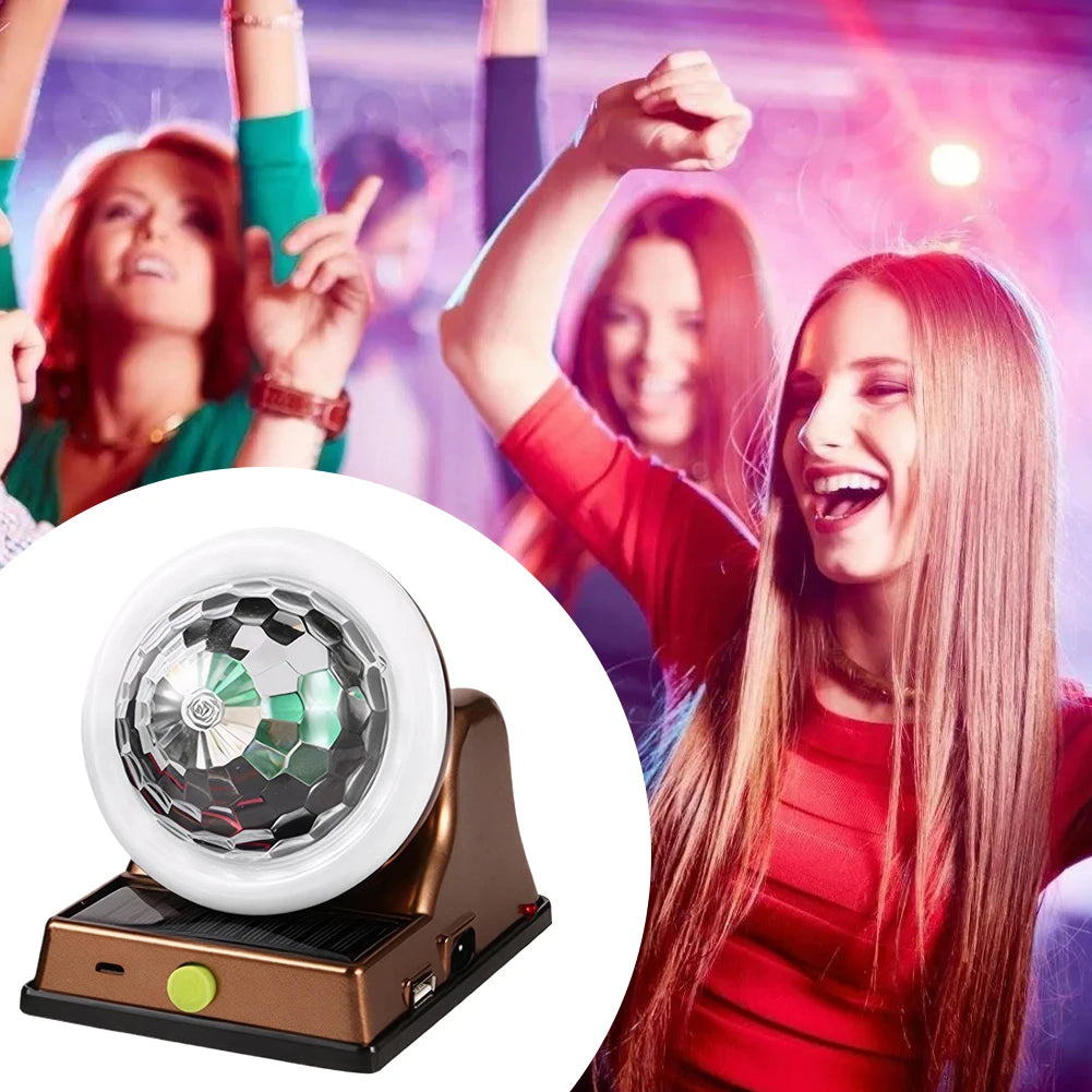 GlowOrb™ Waterproof Rotating Disco Ball Light – Colorful LED Magic for Parties & Events