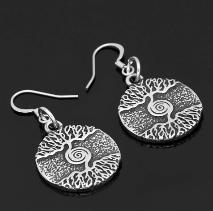 Vikings Yggdrasil Stainless Steel Earrings