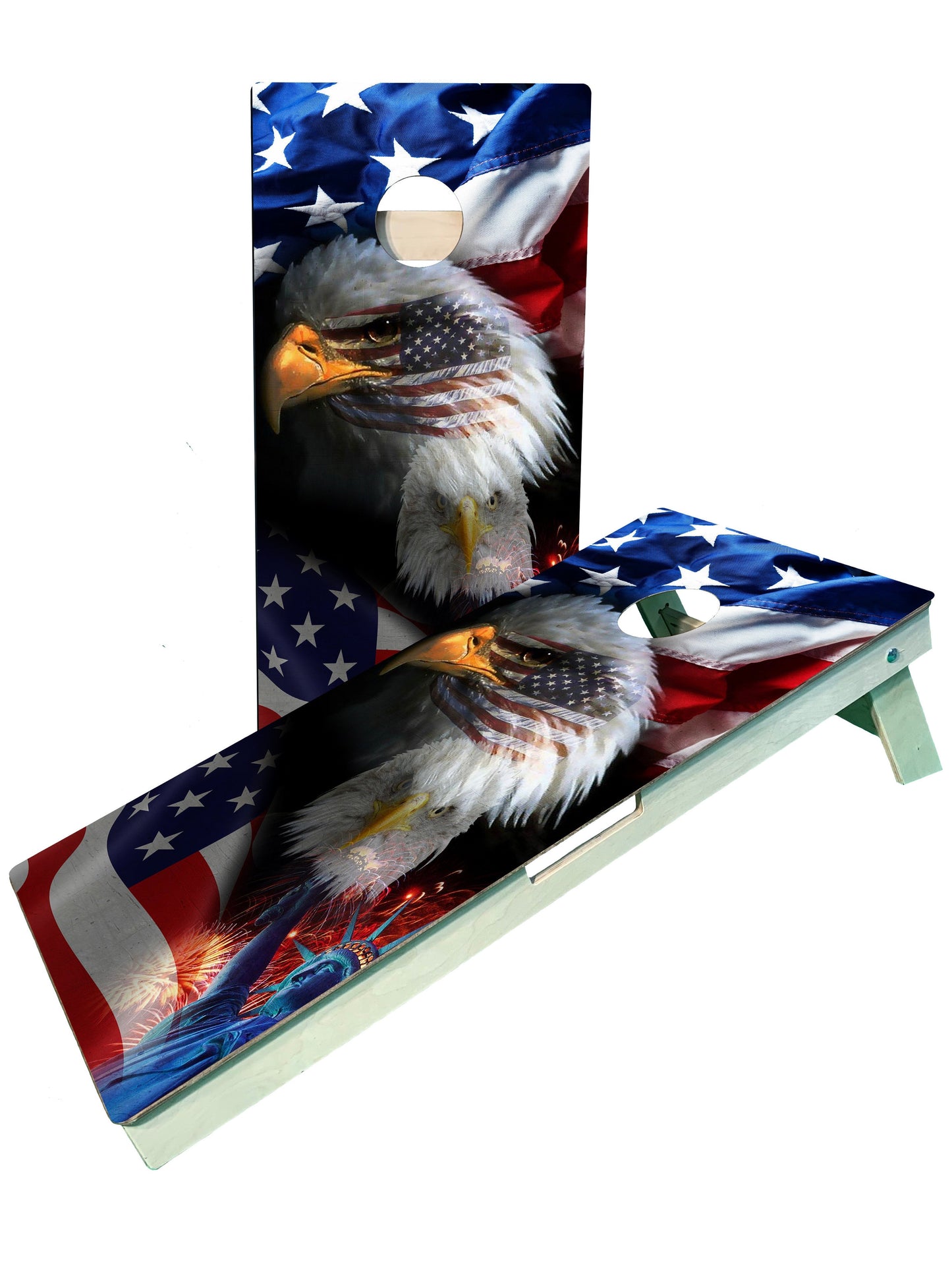 Eagle American Flag Cornhole Boards