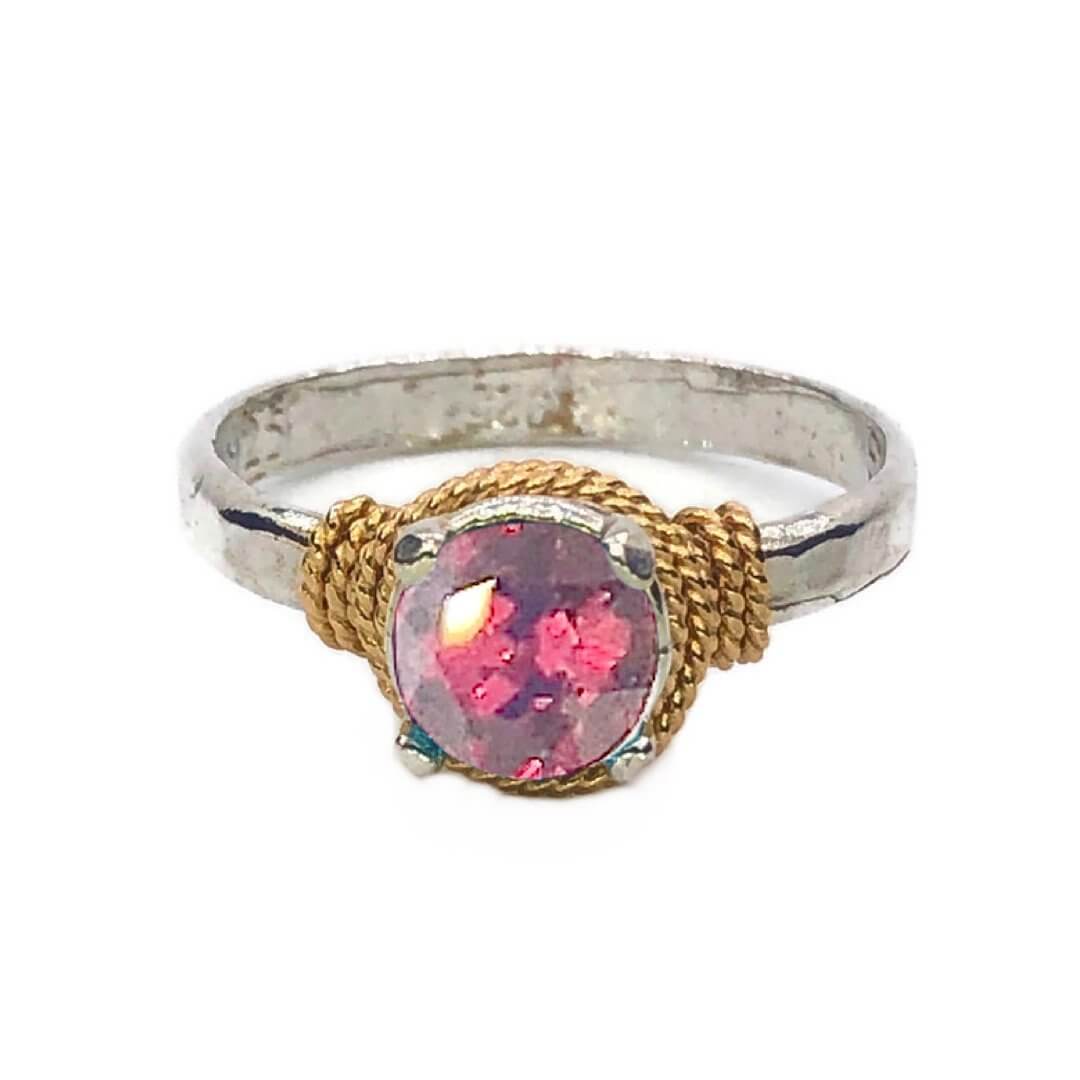 Hand Hammered Birthstone Ring