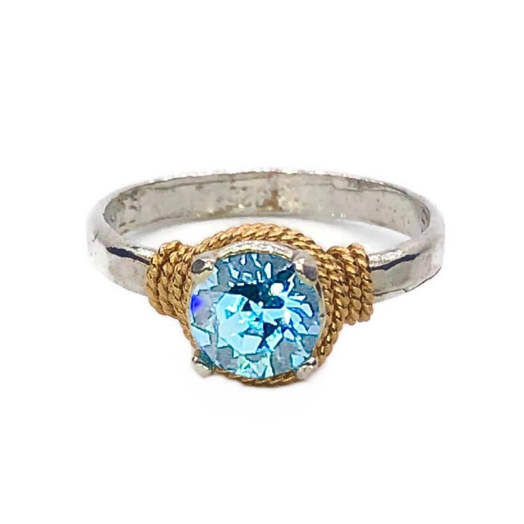 Hand Hammered Birthstone Ring