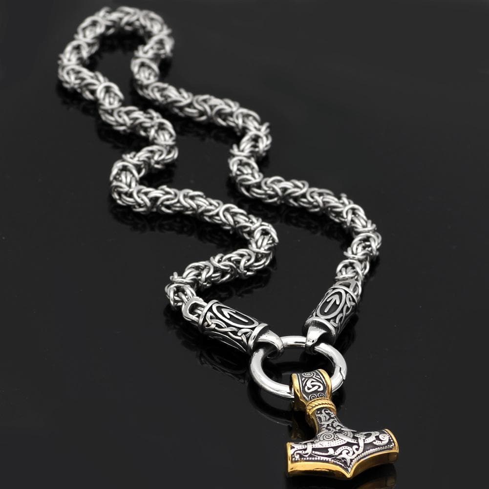 Vikings Mjolnir King Chain Stainless Steel Necklace