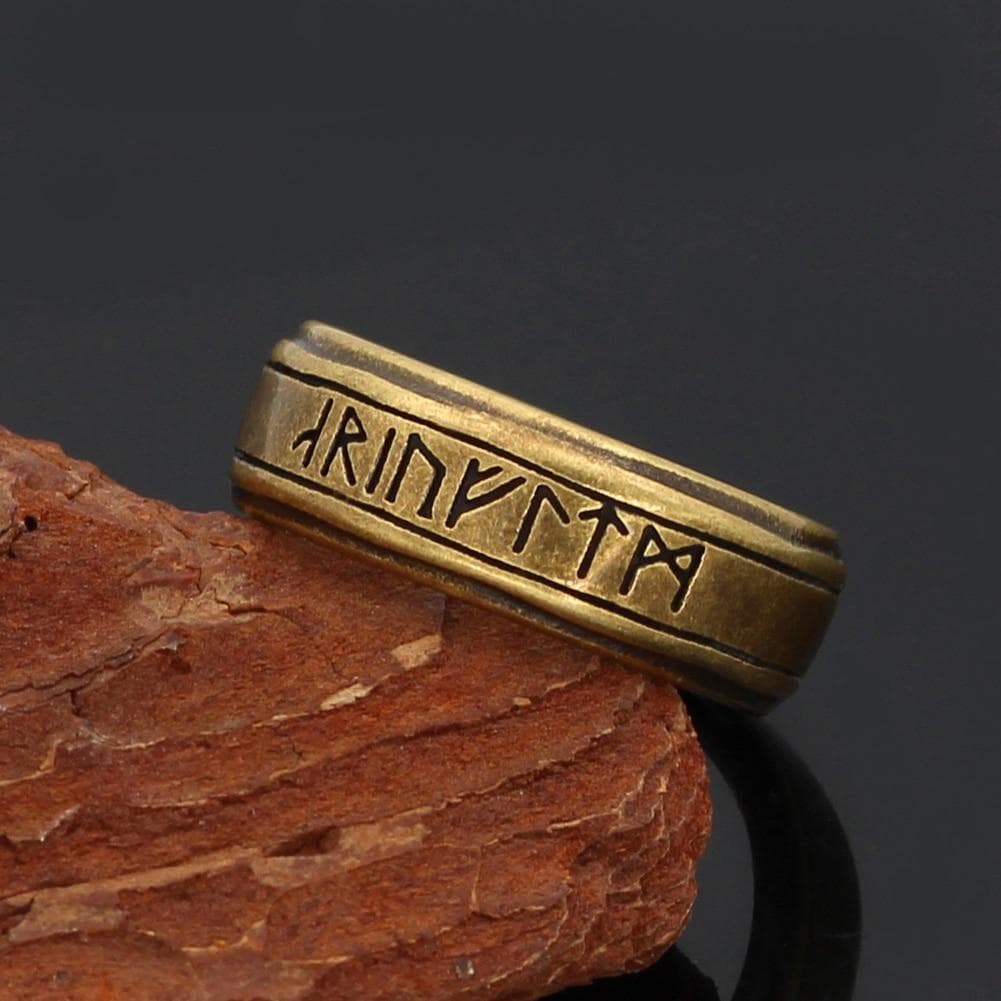 Viking Runes 316L Grade Stainless Steel Ring