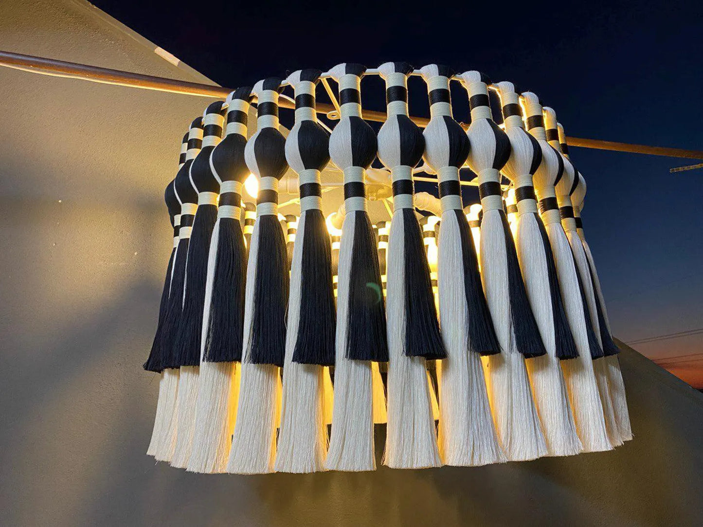 Black and White Modern Macrame