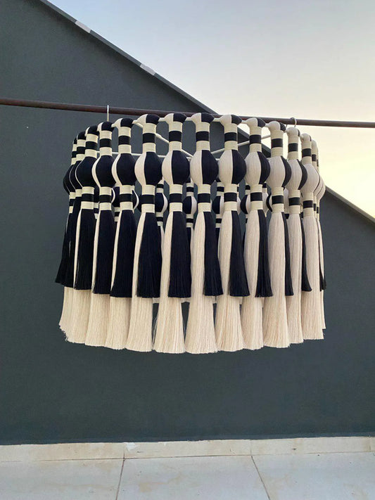 Black and White Modern Macrame