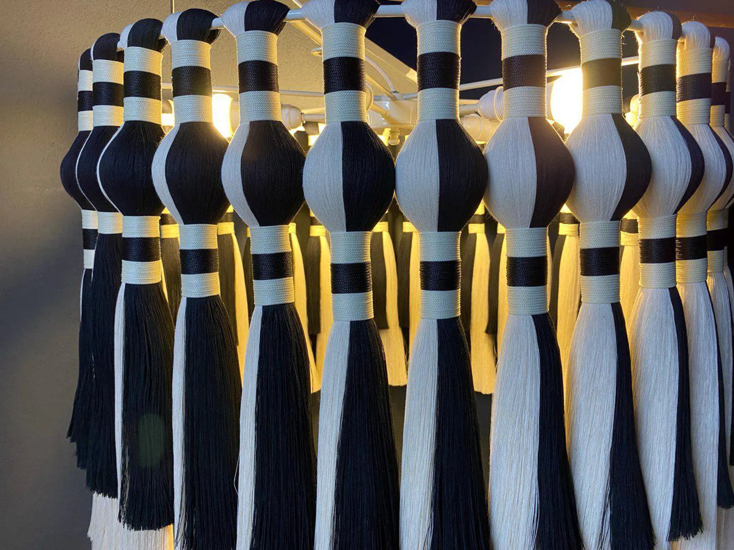 Black and White Modern Macrame