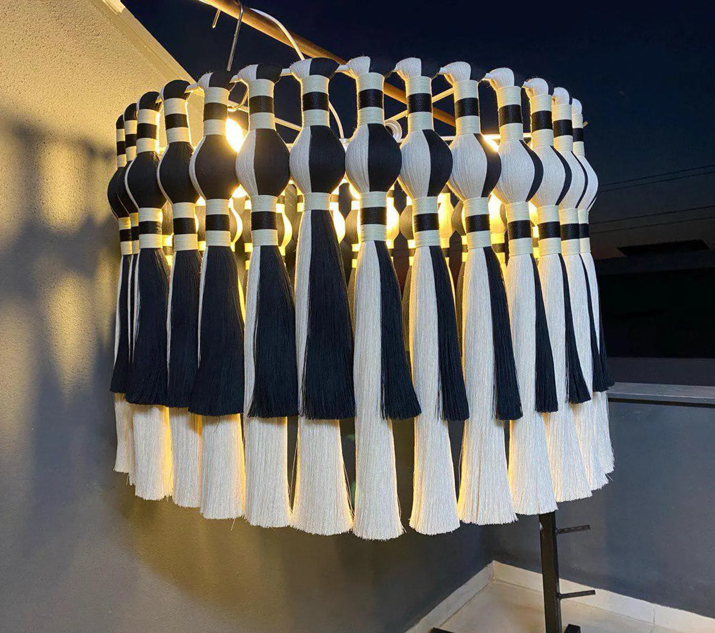 Black and White Modern Macrame