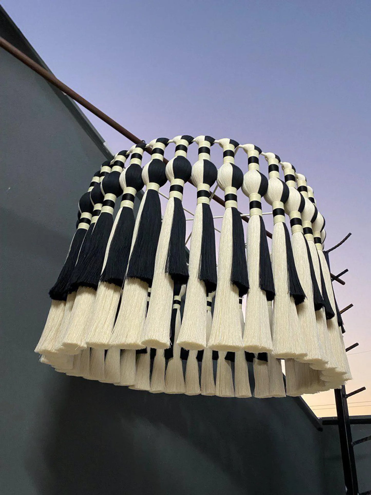 Black and White Modern Macrame