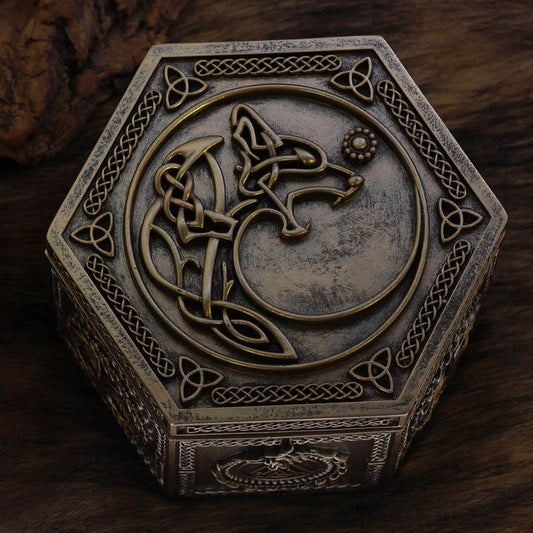 Viking Wolf Jewelry Box