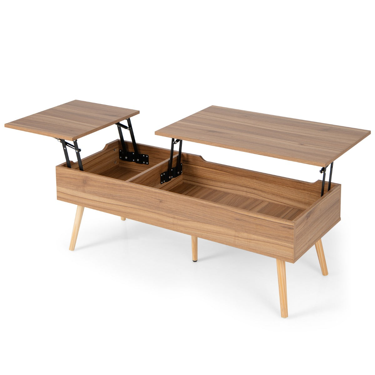 NNECW Accent Coffee Table with 2 Hidden Compartments for Living Room