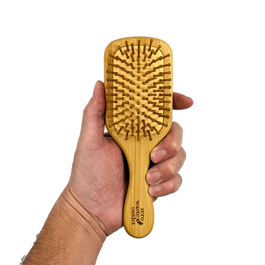 Mini Paddle Style Bamboo Hairbrush