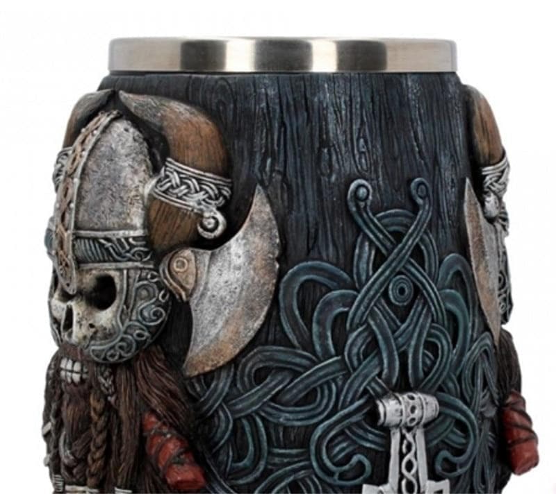 Viking Warrior Mjolnir Tankard - Hand Painted Special Edition
