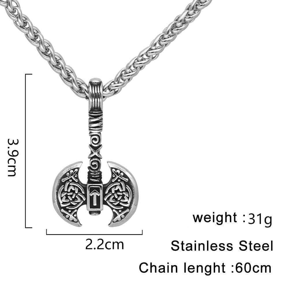Vikings Nordic Axe Stainless Steel Neckalce