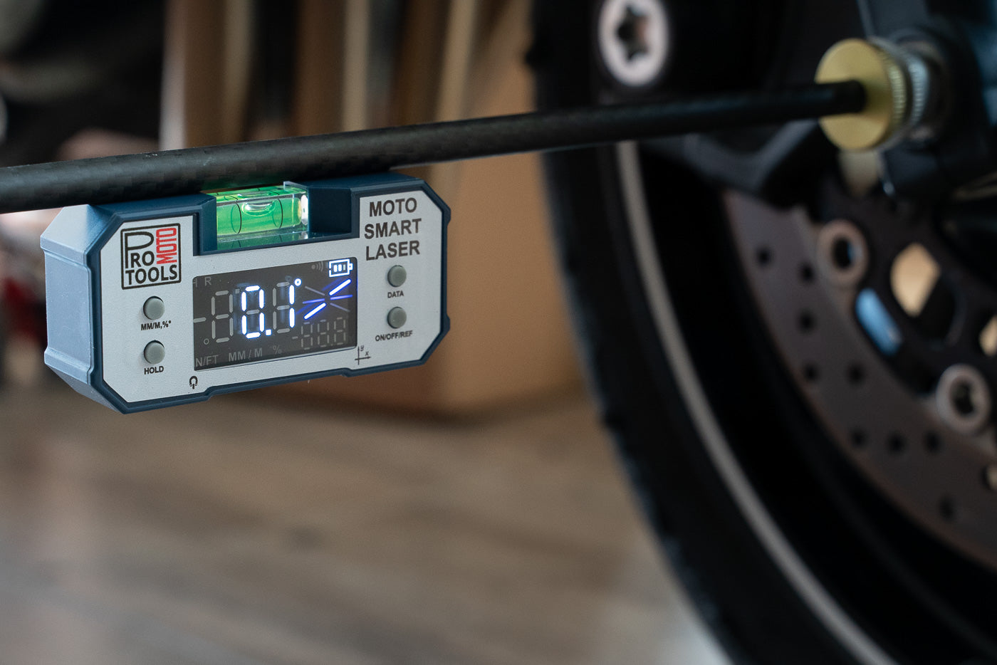 MotoSmartLaser: simple motorcycle frame measurement tool. Great value/price