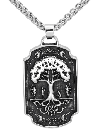 Vikings Valkyrie and Yggdrasil Pendant Necklace