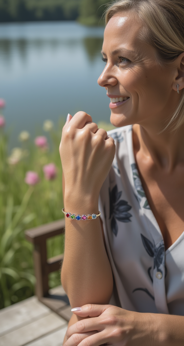 Custom Mothers Birthstone Bracelet