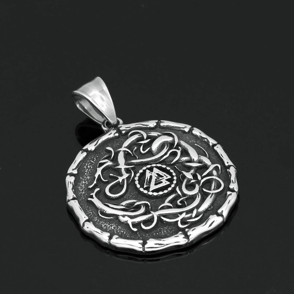 Vikings Valknut Celtic Knot Stainless Steel Necklace