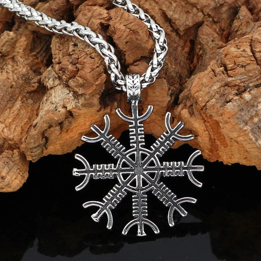 Vikings Vegvisir Compass Stainless Steel Necklace
