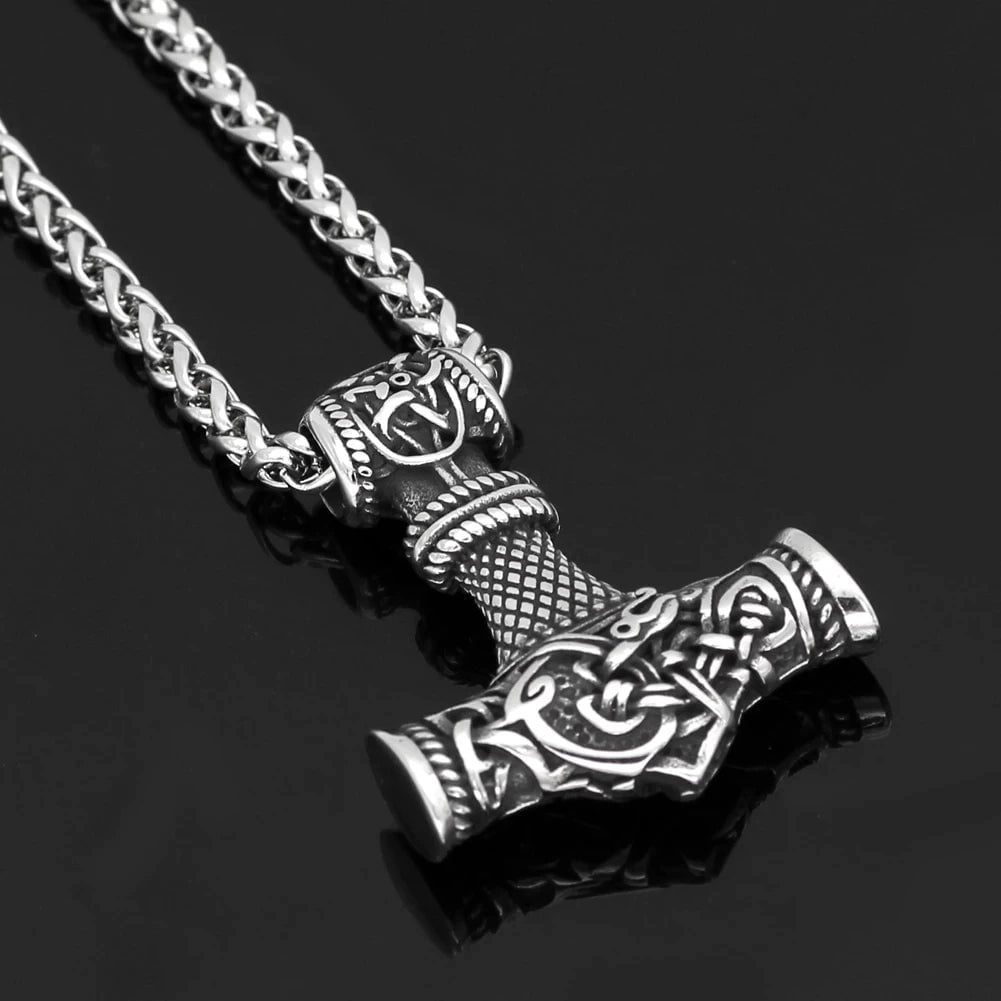 Vikings Hammer of Thor Stainless Steel Necklace