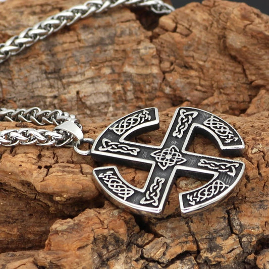 Vikings The Kolovrat Stainless Steel Amulet Necklace