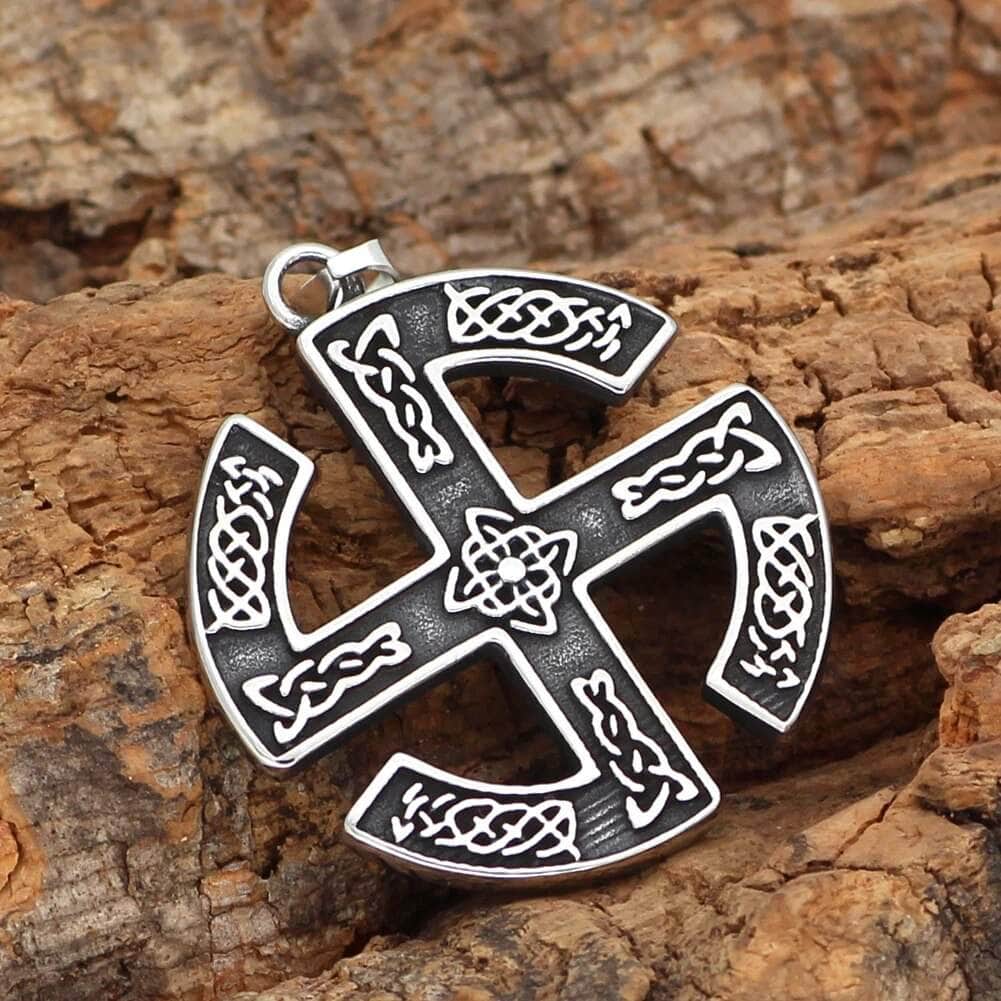 Vikings The Kolovrat Stainless Steel Amulet Necklace