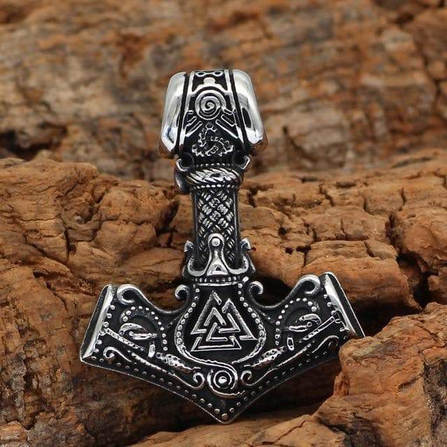 Viking Nordic Symbols Solid Stainless Steel Necklace