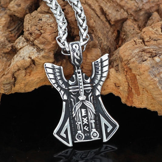 Vikings Odin Stainless Steel Pendant Necklace