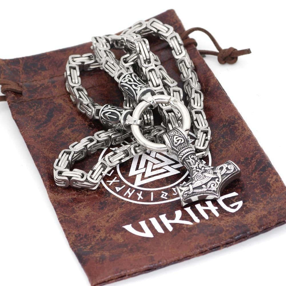 Viking Mjolnir Teiwaz Stainless Steel King Chain