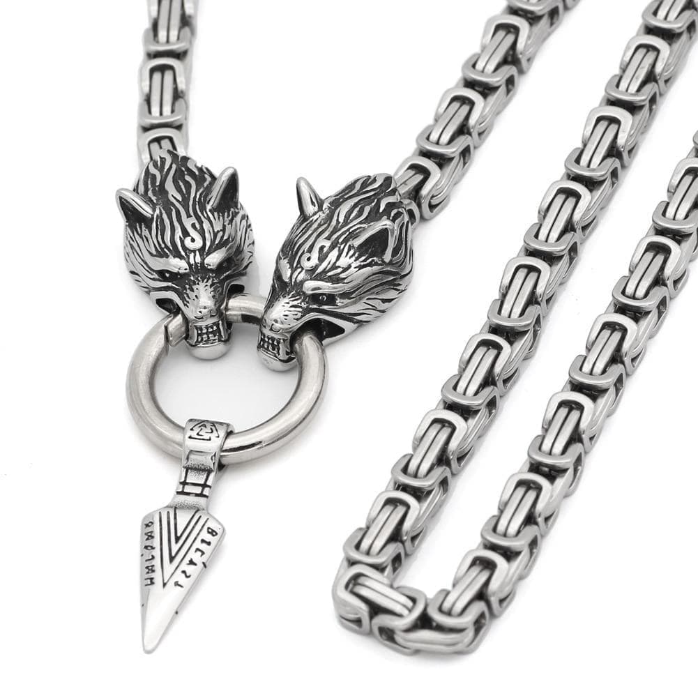 Viking Odin Wolves Spear King's Chain