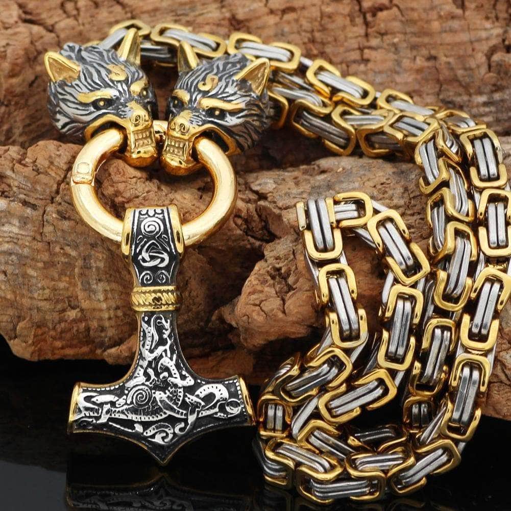 Vikings King Chains Stainless Steel Clasps