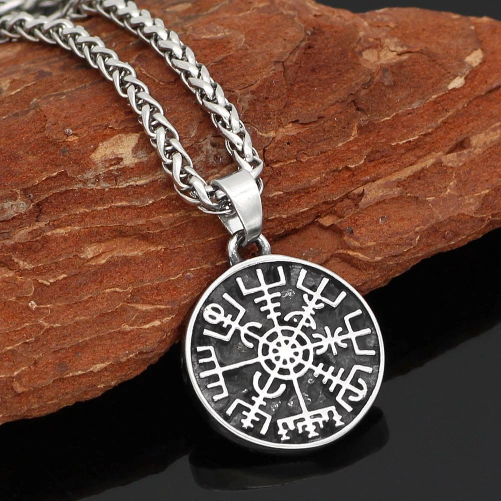 Vikings Helm of Awe Stainless Steel Necklace