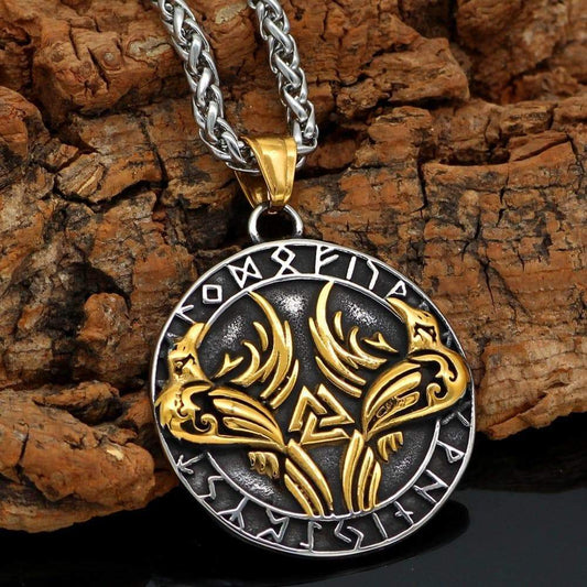 Vikings Huginn and Muninn Pendant & Necklace
