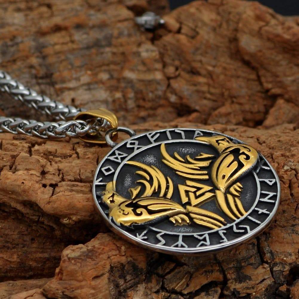 Vikings Huginn and Muninn Pendant & Necklace