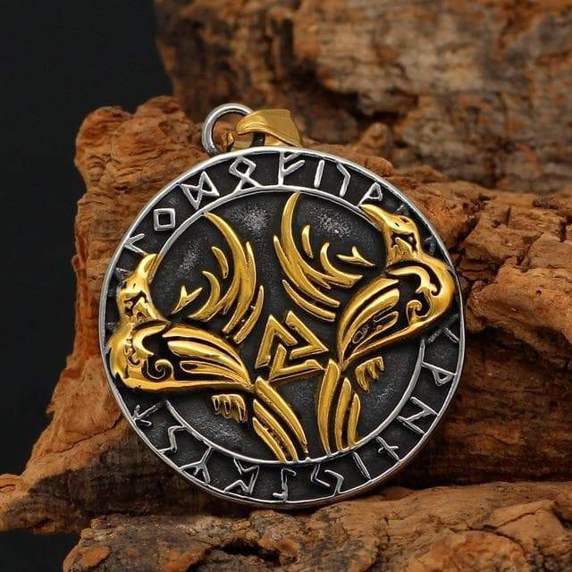 Vikings Huginn and Muninn Pendant & Necklace