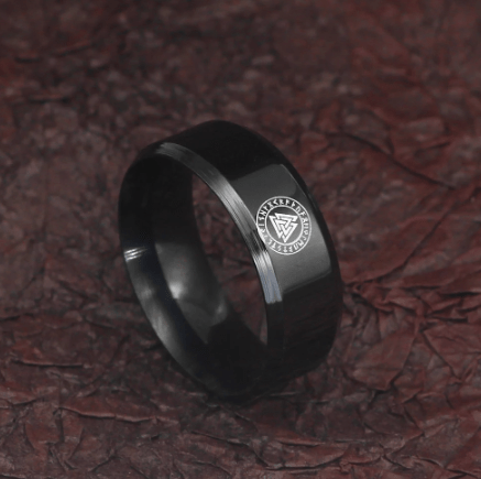 Vikings Runic Valknut Stainless Steel Ring