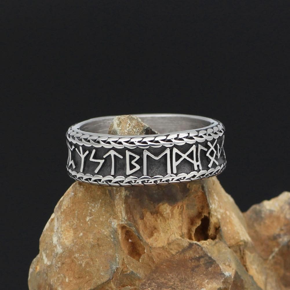Viking Elder Futhark Rune Ring
