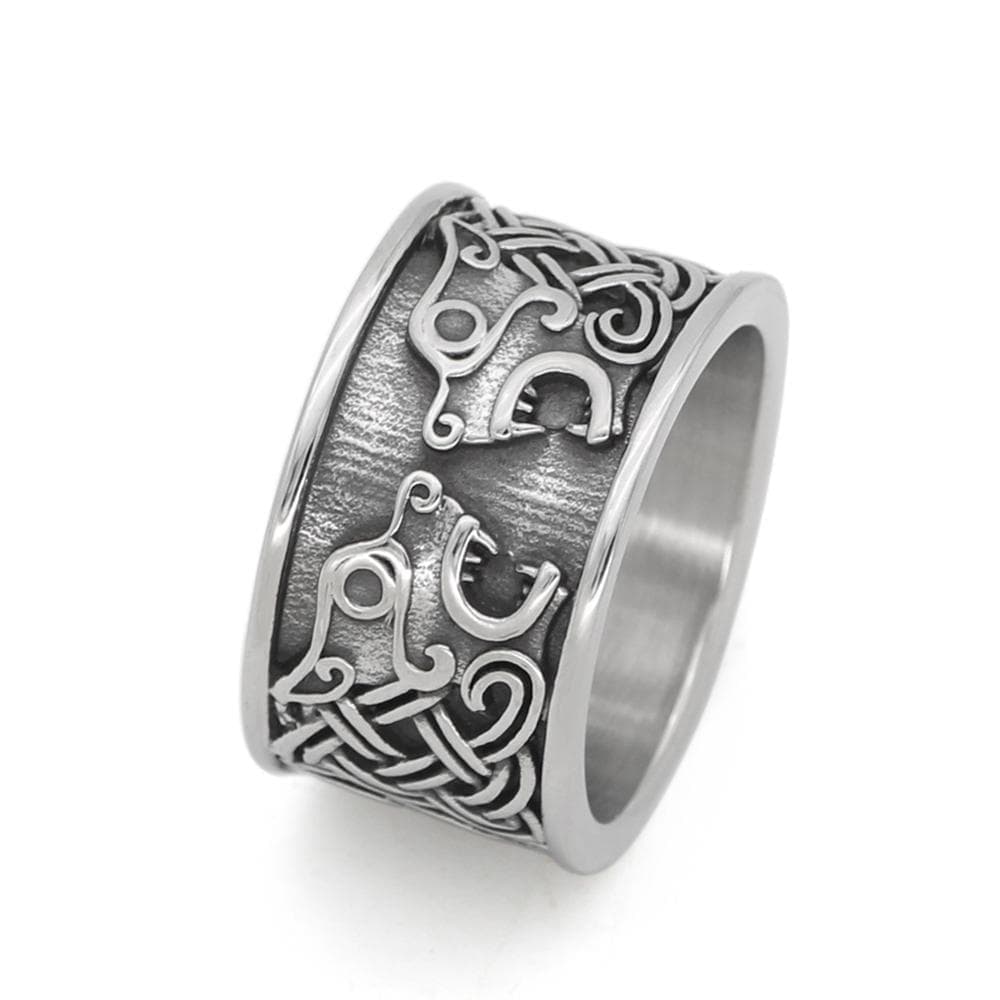 Vikings Bear Knot Stainless Steel Ring