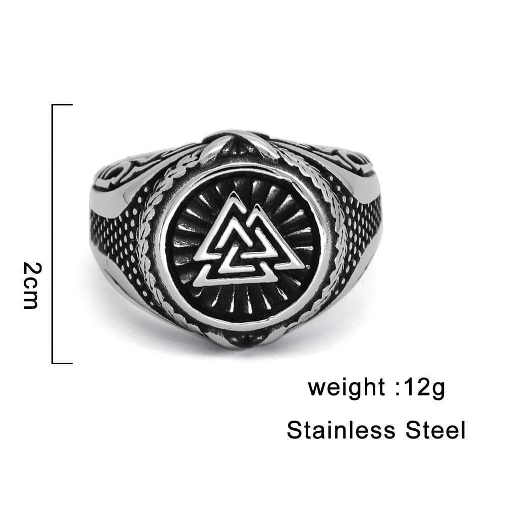 Viking Valknut Knot Stainless Steel Ring