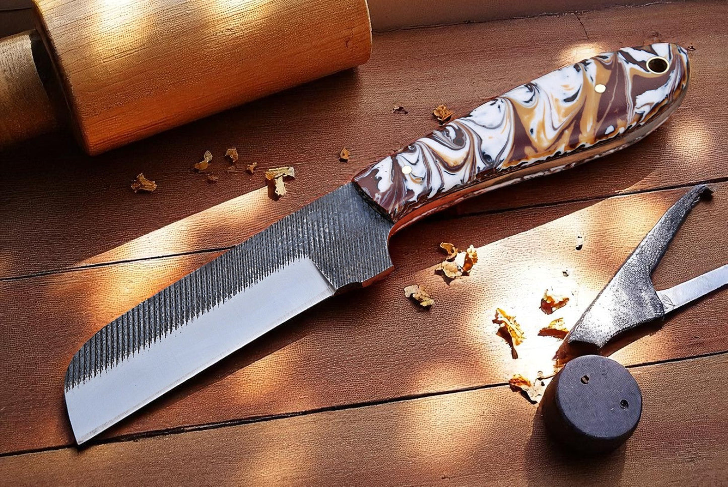 Bull Cutter Knife - Custom Handmade – 8" Rash Steel